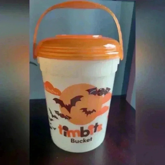 Tim Hortons 2023 Halloween Glow in the Dark Bucket Bats Spooky - Picture 1 of 8